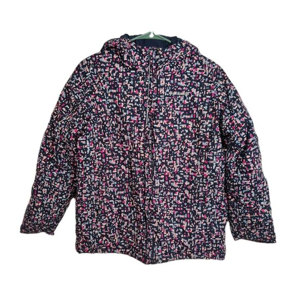 Columbia Insulated Jacket Girls XL (18-20) Blue & Pink Hooded Full Zip - Picture 1 of 7